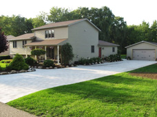 Double residential concrete driveway.
